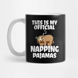 This is my Official Napping Pajamas, Cute Sloth Costume Gift Mug